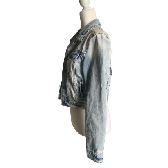 Forever 21 Blue Jean Jacket with unicorn in the back  - Small - Picture 3 of 5